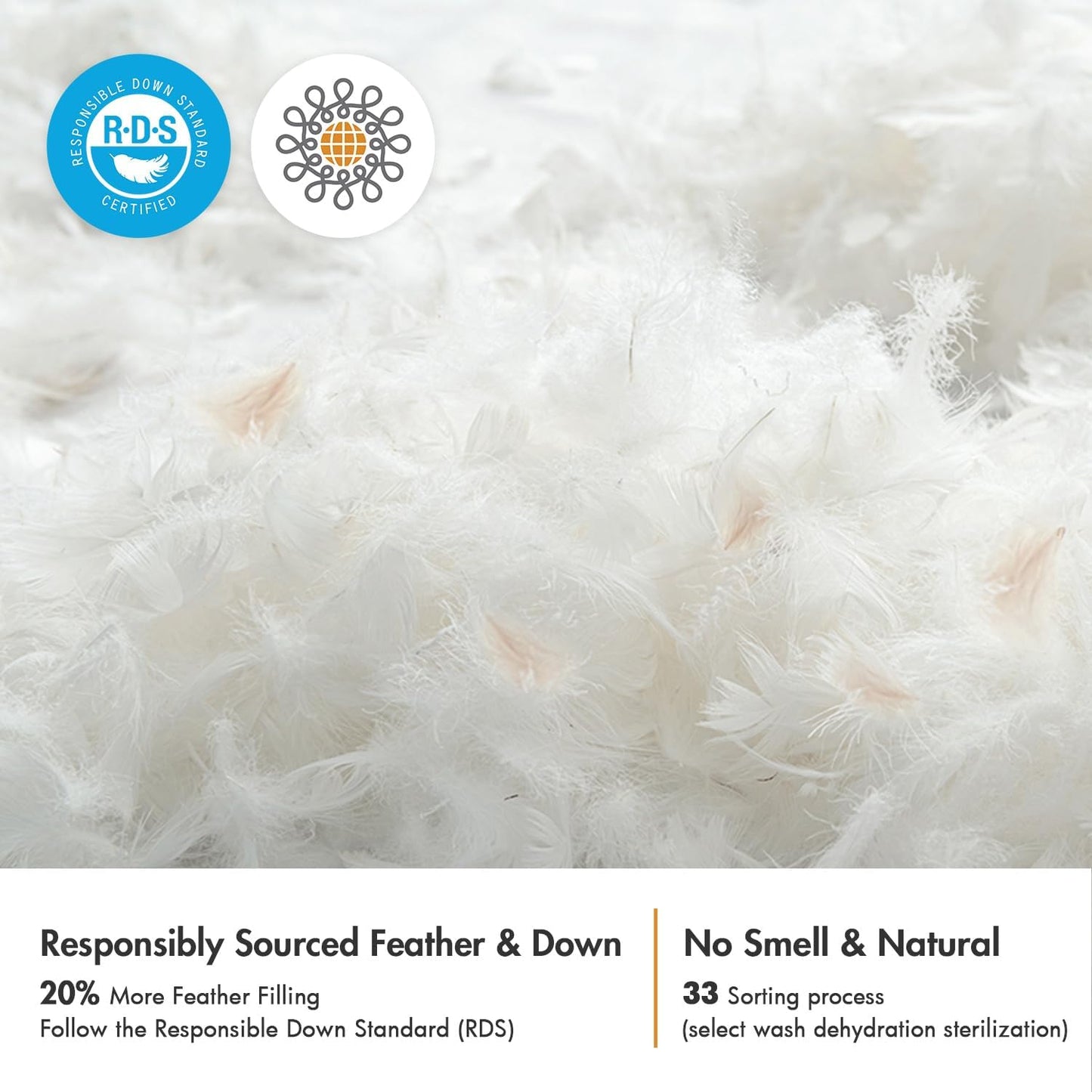 22X22 Pillow Inserts,Set of 2 down Feather Throw Pillows for Couch Sofa Bed, Dec