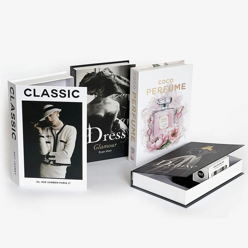 Fashion Art Openable Fake Books for Decoration Storage Box New Hotle Decorative Book for Living Room Simulation Books Home Decor