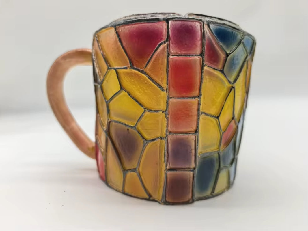 Painted Book Mug 11Oz Novelty 3D Painted Books Coffee Mug Unique Colorful Resin Books Stack Coffee Cup Collection Gifts