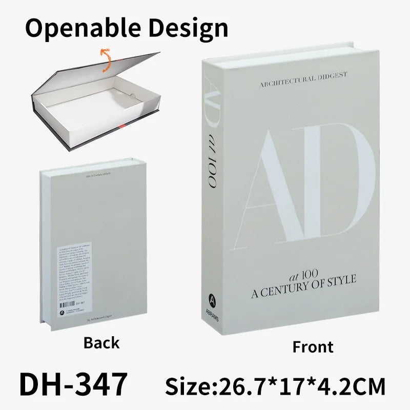 Fashion Art Openable Fake Books for Decoration Storage Box New Hotle Decorative Book for Living Room Simulation Books Home Decor
