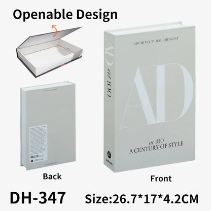 Fashion Art Openable Fake Books for Decoration Storage Box New Hotle Decorative Book for Living Room Simulation Books Home Decor