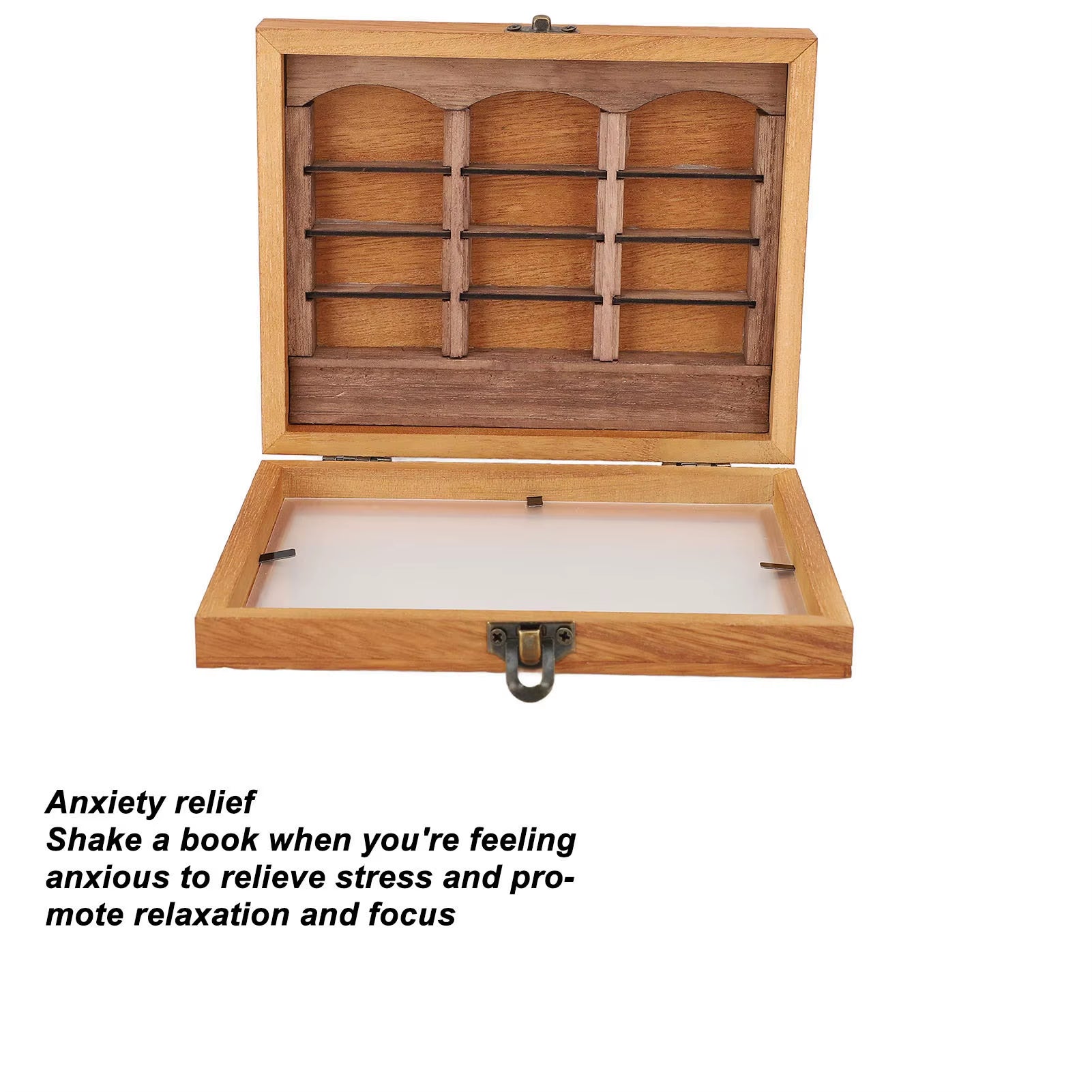 ZK40 Miniature Book Boxes Display Case Cabinet Anxiety Relief Books Shaking Bookshelf Toy Desk Ornament Bookshelf Mini Books