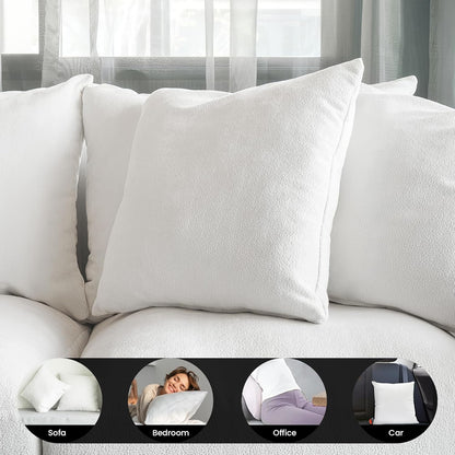 Throw Pillows Insert 18 X 18 Inches (Set of 4) Hypoallergenic, Made in USA - Decorative Couch, Bed Pillow