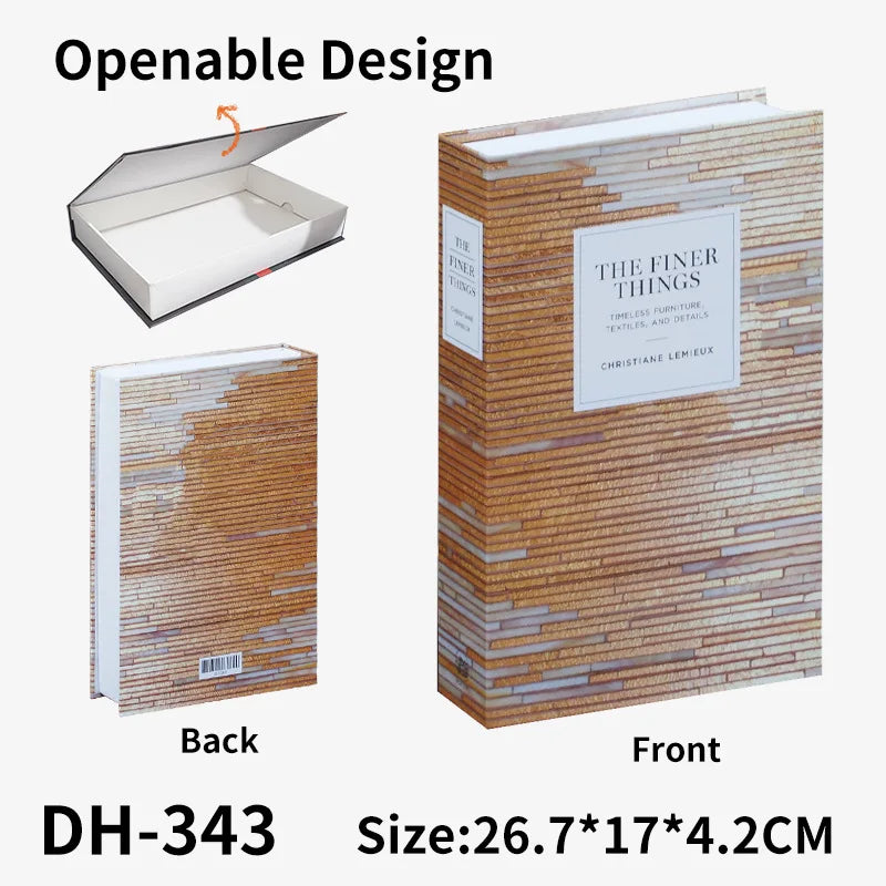 Fashion Art Openable Fake Books for Decoration Storage Box New Hotle Decorative Book for Living Room Simulation Books Home Decor