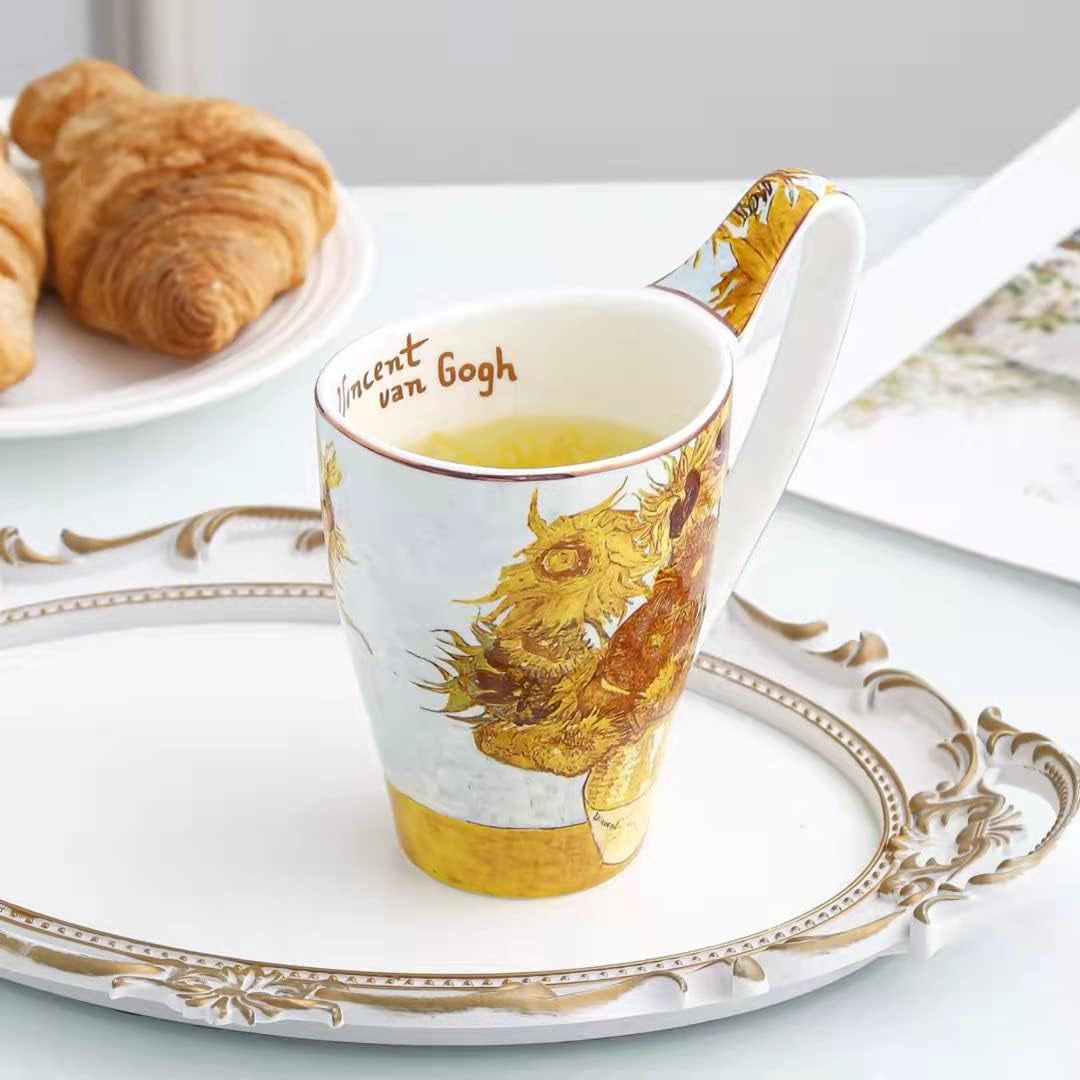 Ceramic Coffee Mug Van Gogh'S Paintings 16 Oz Mugs Men Women Holiday Gifts for Office and Home