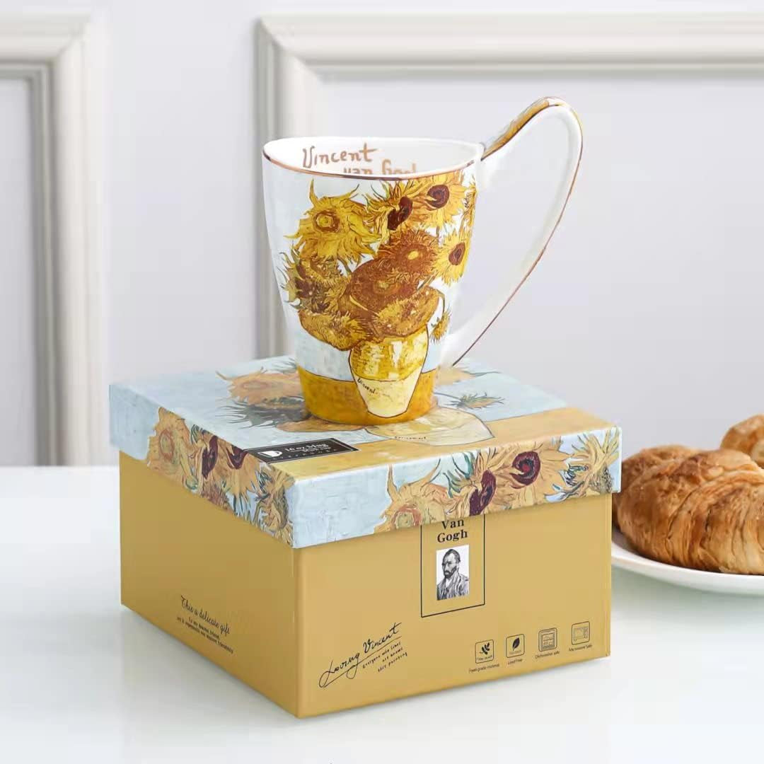 Ceramic Coffee Mug Van Gogh'S Paintings 16 Oz Mugs Men Women Holiday Gifts for Office and Home