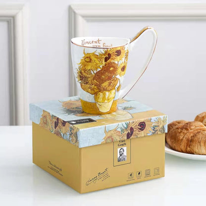 Ceramic Coffee Mug Van Gogh'S Paintings 16 Oz Mugs Men Women Holiday Gifts for Office and Home