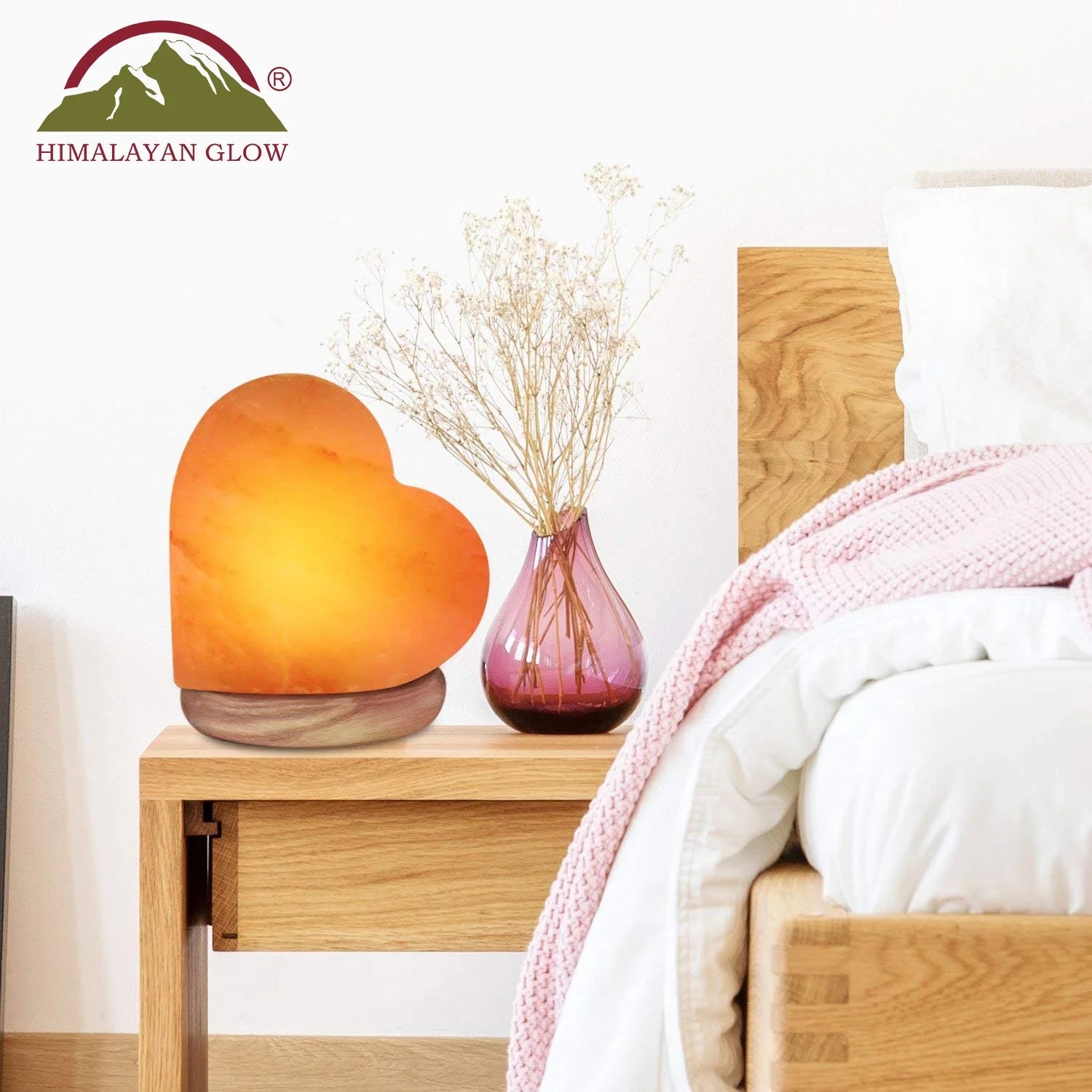 Heart Salt USB Lamp, Multicolor LED Night Light, 4-5 Lbs