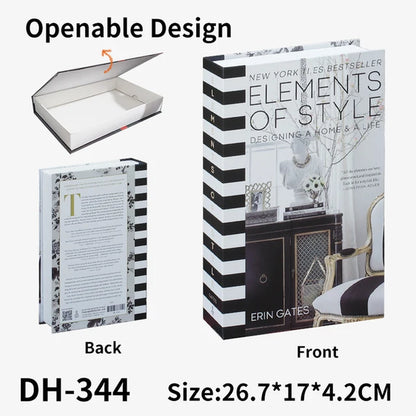 Fashion Art Openable Fake Books for Decoration Storage Box New Hotle Decorative Book for Living Room Simulation Books Home Decor