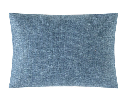 Chambray Embroidered Botanical Decorative Throw Pillow for Adults, 14 X 20