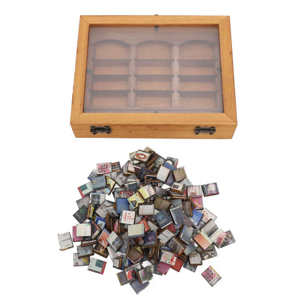 ZK40 Miniature Book Boxes Display Case Cabinet Anxiety Relief Books Shaking Bookshelf Toy Desk Ornament Bookshelf Mini Books
