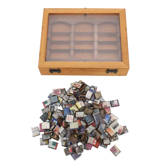 ZK40 Miniature Book Boxes Display Case Cabinet Anxiety Relief Books Shaking Bookshelf Toy Desk Ornament Bookshelf Mini Books
