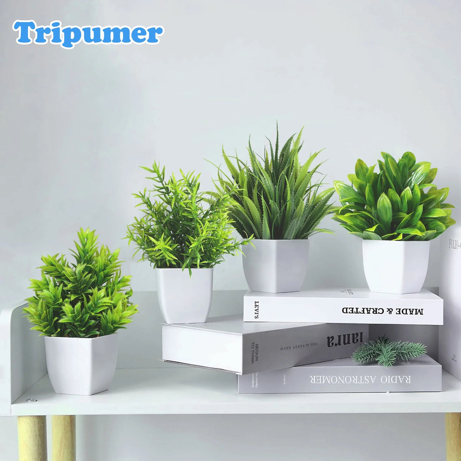 Mini Simulation Potted Plant Set 4Pack Artificial Greenery with Planter Fake Plants for Indoor Home Office Bathroom Farmhouse Decoration
