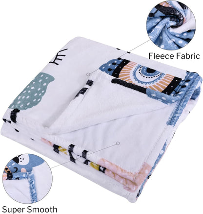 Alpaca Llama Throw Blanket for Kids Women Adult, Warm Soft Fleece Flannel Microfiber Blanket, Lightweight Cozy Couch Bed Sofa Blankets Gifts for Girls, 60" X 80" Cute Llama Blanket