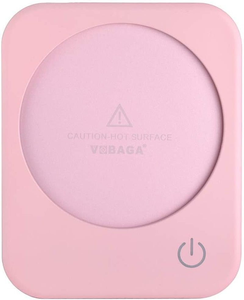 Coffee Mug Warmer with 4 Hours Auto Shut-Off, Coffee Warmer Plate for Office Home Desk Use with 3 Temperature Settings, Electric Cup Warmer for Cocoa,Tea, Milk, Water, for Gifts, Pink (No Cup)