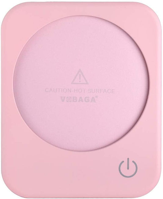 Coffee Mug Warmer with 4 Hours Auto Shut-Off, Coffee Warmer Plate for Office Home Desk Use with 3 Temperature Settings, Electric Cup Warmer for Cocoa,Tea, Milk, Water, for Gifts, Pink (No Cup)